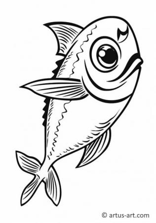 Awesome Mackerel Coloring Page For Kids