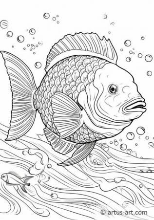 Ocean Sunfish Coloring Page For Kids