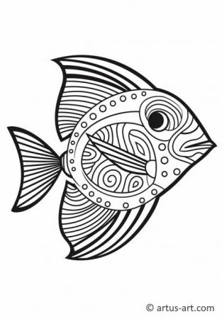 Fahnenschwanz-Lippfisch Malvorlage