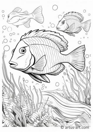 Pennant coralfish Coloring Page For Kids
