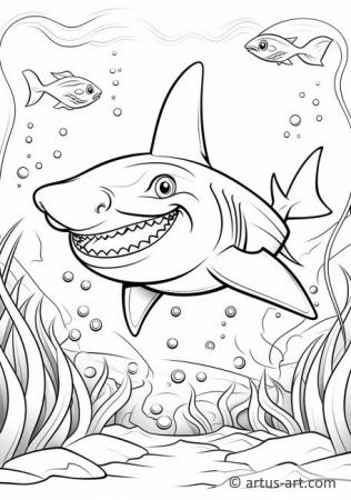 Çocuklar için Köpekbalığı Boyama Sayfası