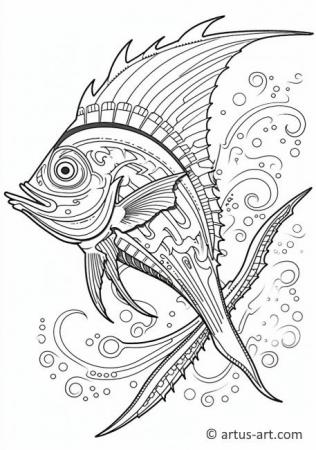 Swordfish Coloring Page
