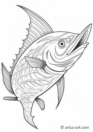 Awesome Marlin Coloring Page