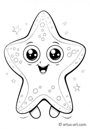 Starfish Coloring Page For Kids