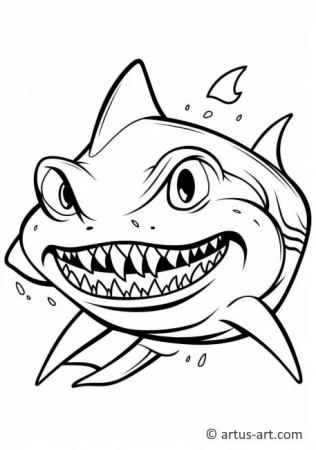 Awesome Tiger shark Coloring Page