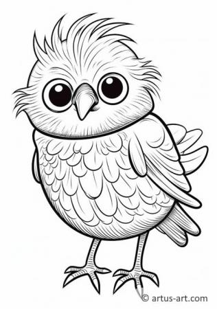 Blackbird Coloring Page For Kids