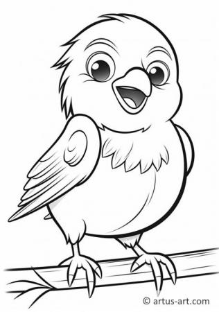 Canary Coloring Page For Kids