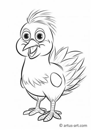 Chicken Coloring Page For Kids
