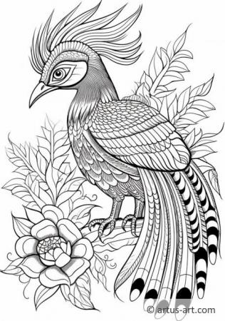 Awesome Bird-of-paradise Coloring Page