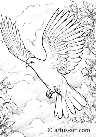 Dove Coloring Page For Kids