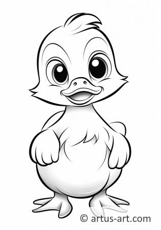 Awesome Duck Coloring Page For Kids
