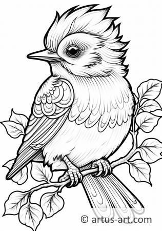 Awesome Flycatcher Coloring Page For Kids