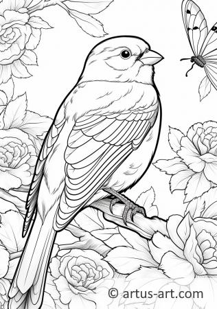 Awesome Goldfinch Coloring Page For Kids