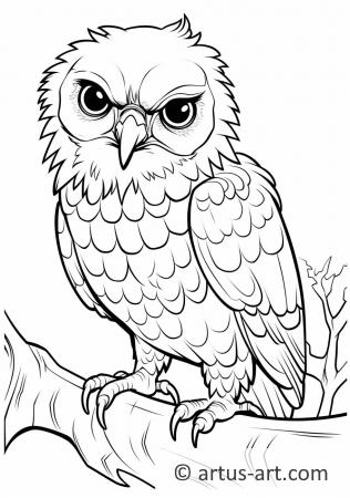 Awesome Hawk Coloring Page For Kids