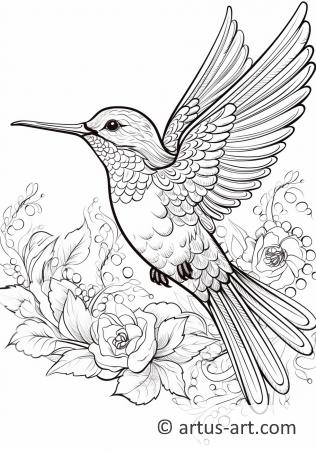Awesome Hummingbird Coloring Page For Kids