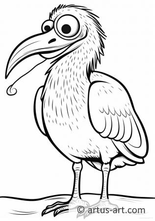 Awesome Ibis Coloring Page