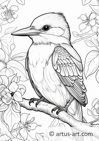 Kingfisher Coloring Page For Kids