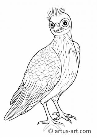 Awesome Pheasant Coloring Page For Kids