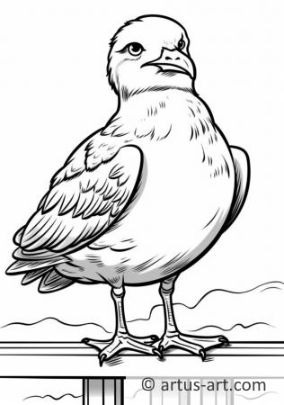 Awesome Seagull Coloring Page