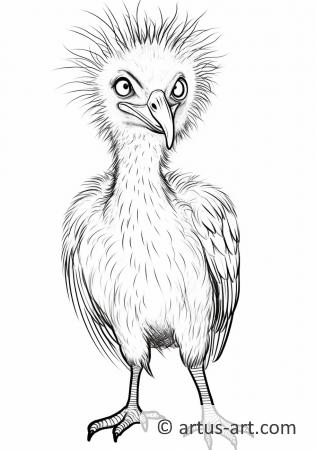 Awesome Secretary bird Coloring Page