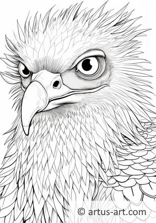 Secretary bird Coloring Page For Kids