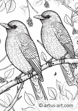 Awesome Starlings Coloring Page