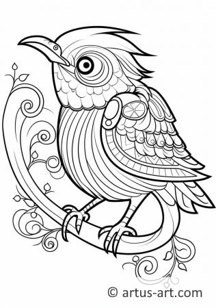 Awesome Sunbird Coloring Page