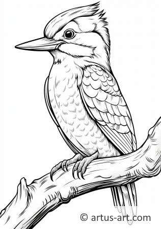 Awesome Woodpecker Coloring Page