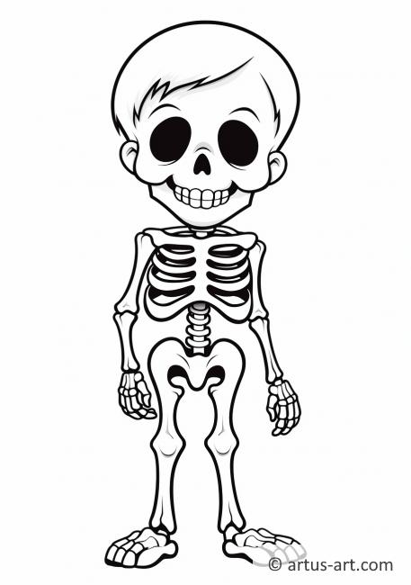 Ausmalbild eines Skeletts