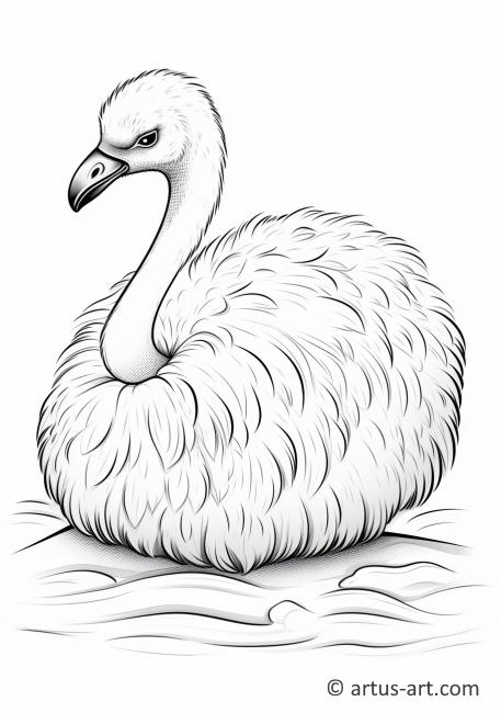 Ostrich Sleeping Coloring Page