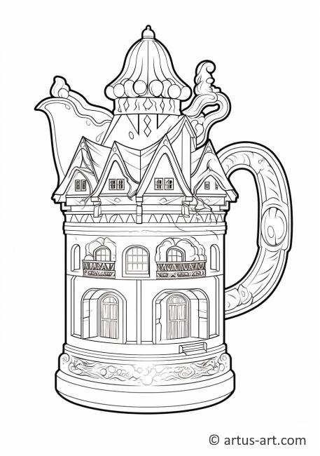 Bavarian Beer Stein Coloring Page