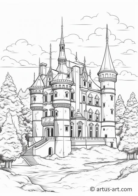 Bajor kastély színező oldal