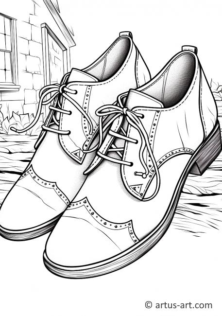 Traditional Bavarian Shoes Coloring Page