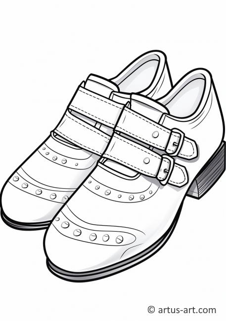 Traditional Bavarian Shoes Coloring Page