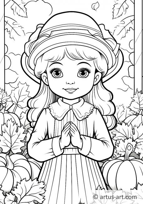 Thanksgiving Blessing Coloring Page