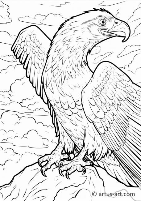 Vulture in a Storm Coloring Page