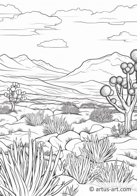 Sagebrush in the Sunrise Coloring Page