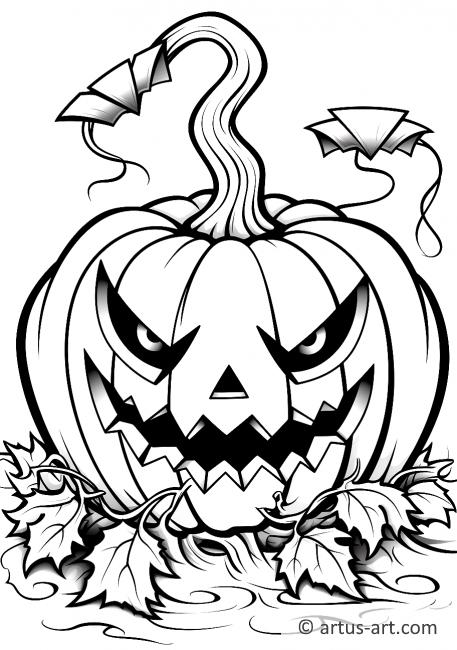 Spooktacular Pumpkin Coloring Page