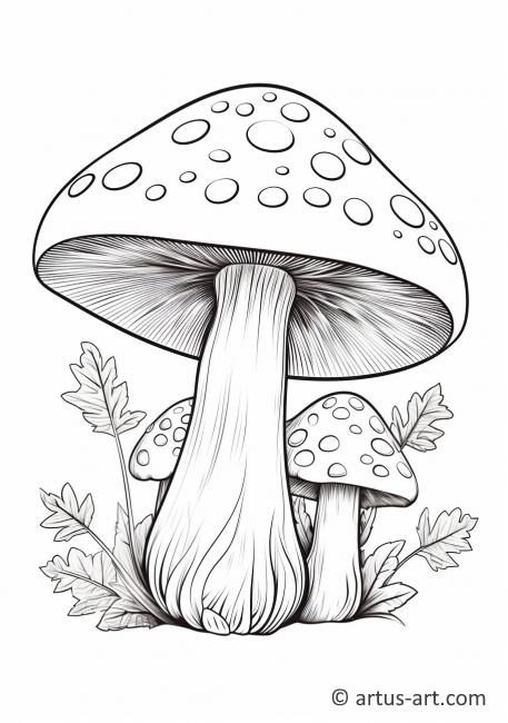 Mushroom Spots Coloring Page
