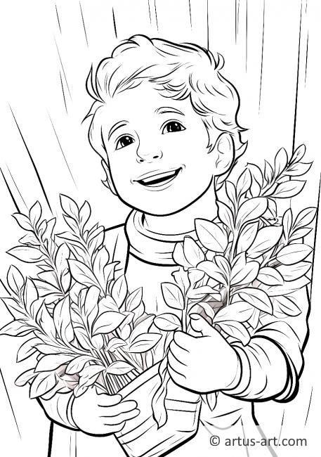 Basil in a Bouquet Garni Coloring Page