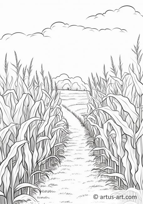 Раскраска поля с кукурузой