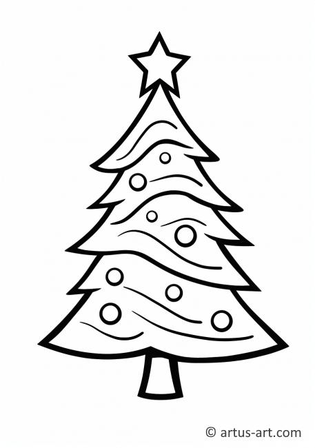 Vánoční stromeček k vybarvení