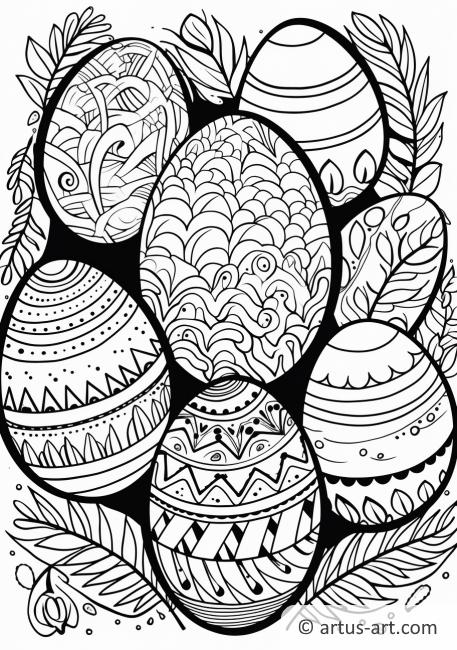 Velikonoční vajíčka - omalovánka