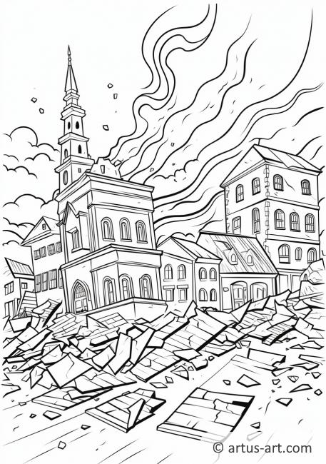 Earthquake Coloring Page