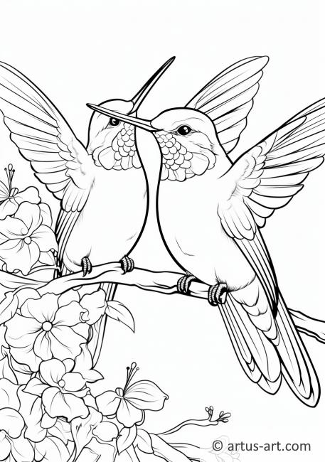 Ausmalbild Kolibris