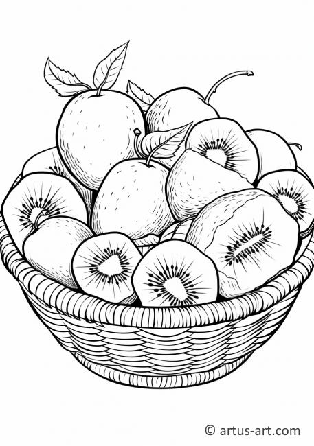 Kiwi ovoce v košíku s ovocem