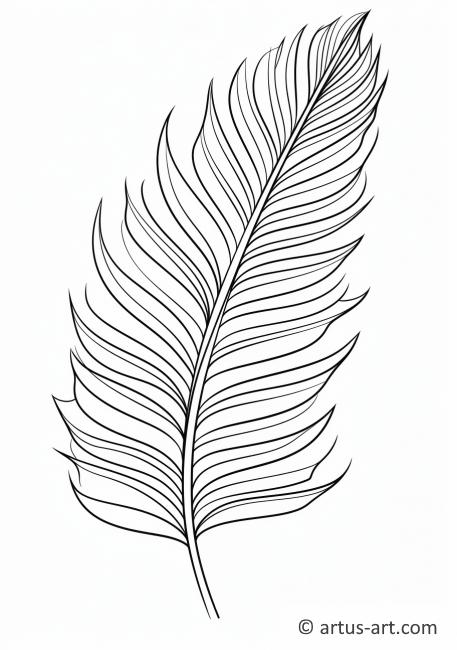 Ausmalbild Palmenblatt