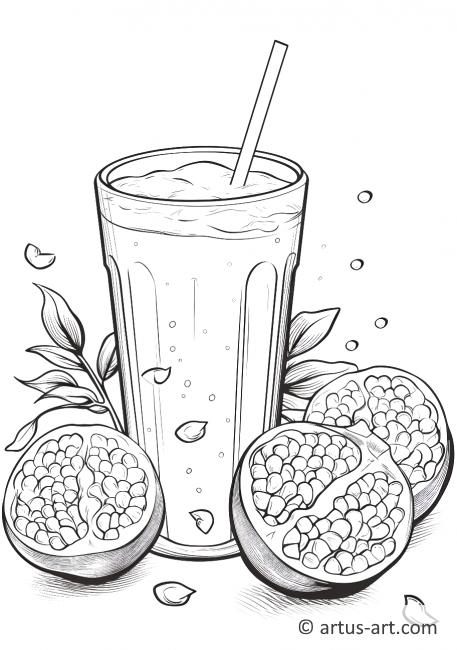 Pomegranate Juice Coloring Page