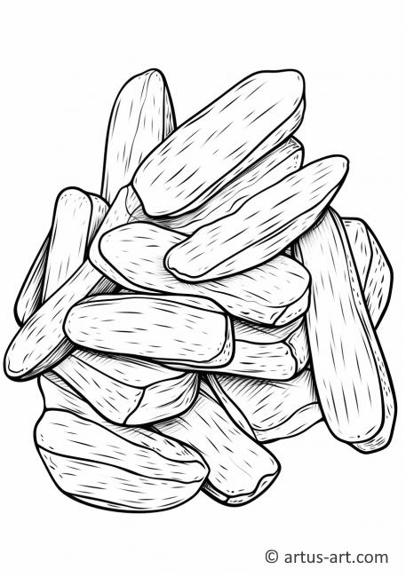 Kartoffelspalten Ausmalbild