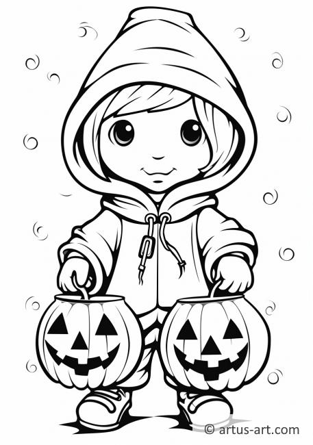 Pumpkin Costume Coloring Page